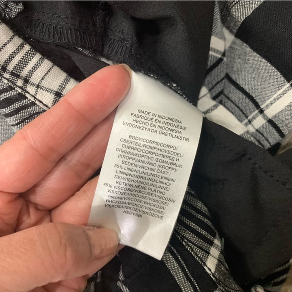 Lauren Ralph Lauren Women’s Plaid Wide Leg Pants Linen blend - Picture 7 of 7